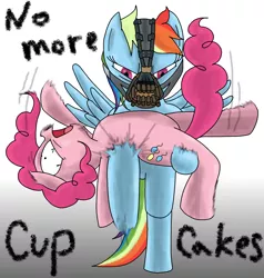 Size: 1900x2000 | Tagged: abuse, artist:flowersimh, back breaker, bane, batman, derpibooru import, fanfic:cupcakes, good end, karma, ouch, pinkiebuse, pinkie pie, rainbow dash, revenge, semi-grimdark, the dark knight rises