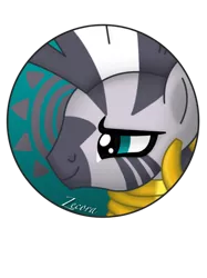 Size: 600x803 | Tagged: safe, artist:brittanysdesigns, derpibooru import, zecora, zebra, bust, button, cutie mark, portrait, solo