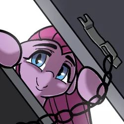 Size: 450x450 | Tagged: artist:suxt0hax, derpibooru import, lock, looking at you, pinkamena diane pie, pinkie pie, safe, solo