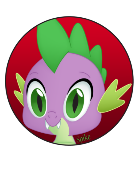 Size: 600x803 | Tagged: safe, artist:brittanysdesigns, derpibooru import, spike, bust, button, portrait, solo