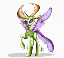 Size: 2256x2044 | Tagged: artist:moondaneka, changedling, changeling, derpibooru import, king thorax, safe, solo, thorax, to where and back again