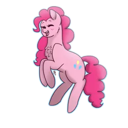 Size: 1000x1000 | Tagged: artist:liefsong, derpibooru import, open mouth, pinkie pie, rearing, safe, simple background, solo, transparent background