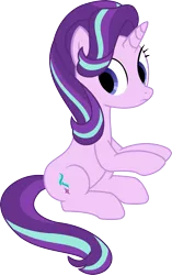 Size: 1195x1897 | Tagged: artist:sketchmcreations, derpibooru import, edit, editor:pontology, empty eyes, frown, looking away, no catchlights, safe, simple background, sitting, solo, starlight glimmer, transparent background, vector