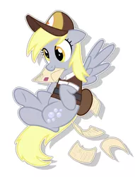 Size: 841x1100 | Tagged: safe, artist:felixin, derpibooru import, derpy hooves, pegasus, pony, female, letter, mail, mailmare, mare, mouth hold, simple background, solo, vector, white background