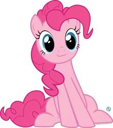 Size: 1500x1701 | Tagged: safe, artist:arifproject, derpibooru import, pinkie pie, pony, testing testing 1-2-3, :3, catface, cute, diapinkes, simple background, sitting, sitting catface meme, solo, transparent background, vector