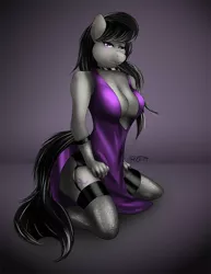 Size: 773x1000 | Tagged: anthro, artist:sikdrift, breasts, busty octavia, clothes, derpibooru import, female, lingerie, looking at you, octavia melody, solo, solo female, suggestive