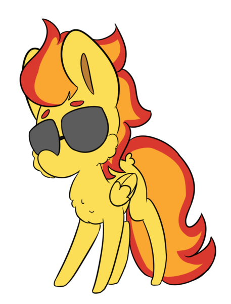 Size: 1024x1345 | Tagged: safe, artist:silverknight27, derpibooru import, oc, oc:honey bone, unofficial characters only, pegasus, pony, cheek fluff, chest fluff, simple background, solo, sunglasses