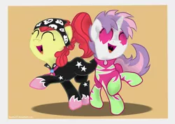 Size: 4092x2893 | Tagged: apple bloom, artist:sweeterwho, derpibooru import, safe, show stopper outfits, sweetie belle, the show stoppers