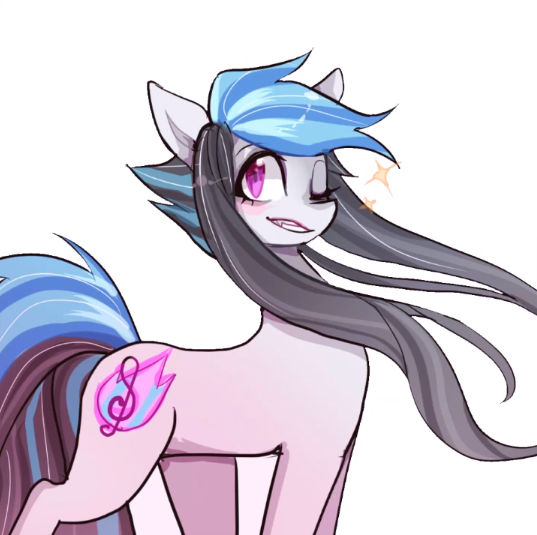 Size: 537x535 | Tagged: artist:liliumena, derpibooru import, fusion, octavia melody, safe, solo, vinyl scratch