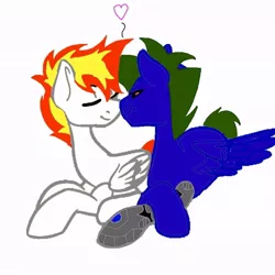 Size: 782x782 | Tagged: safe, derpibooru import, oc, oc:firestorm, oc:frost flash, unofficial characters only, pegasus, pony, gay, male, nuzzling, shipping