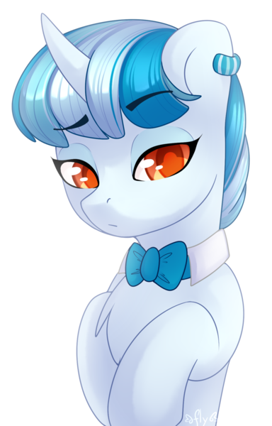 Size: 1024x1598 | Tagged: safe, artist:starlyflygallery, derpibooru import, oc, unofficial characters only, pony, unicorn, bowtie, solo