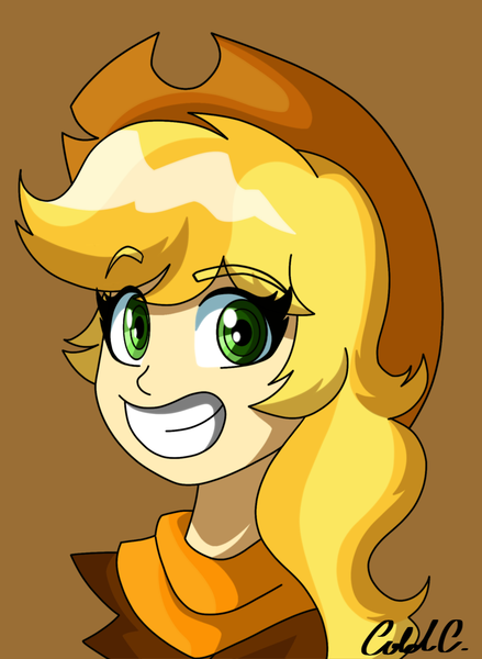 Size: 1581x2160 | Tagged: artist:ciderpunk, blonde, bust, clothes, derpibooru import, hat, human, humanized, humanized oc, oc, oc:applesunrise, portrait, safe, scarf, solo, unofficial characters only, western