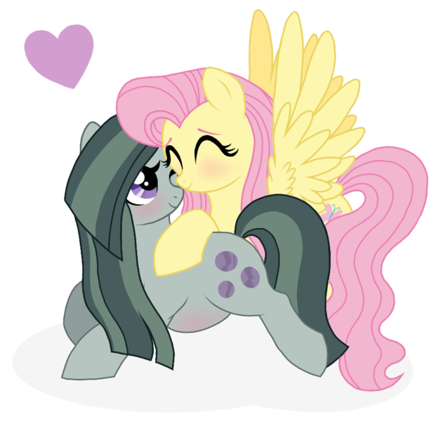 Size: 890x860 | Tagged: safe, artist:unoriginai, derpibooru import, fluttershy, marble pie, cute, female, lesbian, magical lesbian spawn, marbleshy, offspring, pregnant, shipping, simple background, story included, transparent background