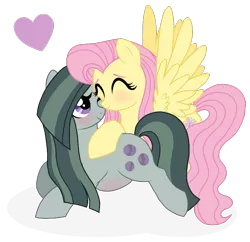 Size: 890x860 | Tagged: safe, artist:unoriginai, derpibooru import, fluttershy, marble pie, cute, female, lesbian, magical lesbian spawn, marbleshy, offspring, pregnant, shipping, simple background, story included, transparent background