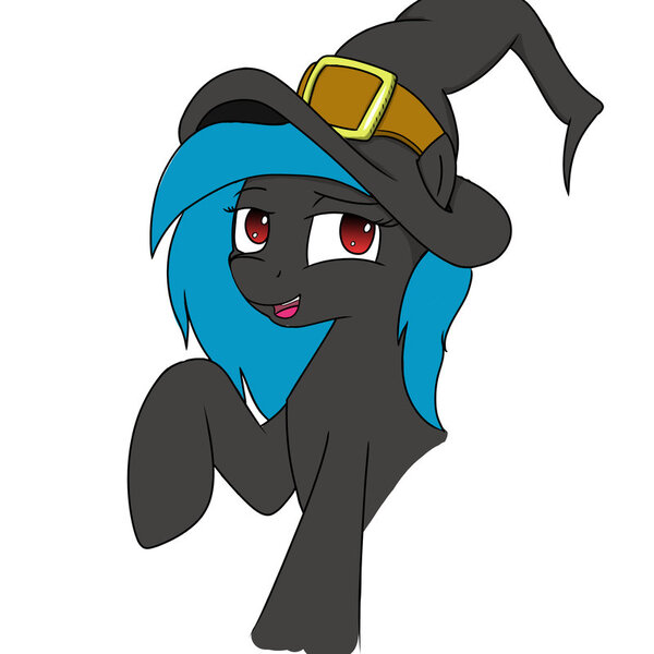 Size: 800x800 | Tagged: artist:jaomt2015, derpibooru import, hat, nightmare night, oc, oc:ghost lily, safe, solo, unofficial characters only, witch hat