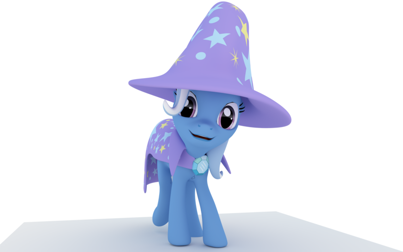 Size: 3840x2400 | Tagged: safe, artist:lavik1988, derpibooru import, trixie, pony, unicorn, 3d, female, mare, solo