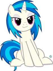 Size: 1500x1987 | Tagged: safe, artist:arifproject, derpibooru import, vinyl scratch, pony, unicorn, :3, cute, female, hooves, horn, lidded eyes, mare, simple background, sitting, sitting catface meme, solo, transparent background, vector, vinylbetes