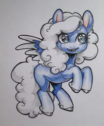 Size: 889x1080 | Tagged: safe, artist:aphphphphp, derpibooru import, oc, unofficial characters only, pegasus, pony, colored wings, colored wingtips, flying, solo, traditional art, unshorn fetlocks