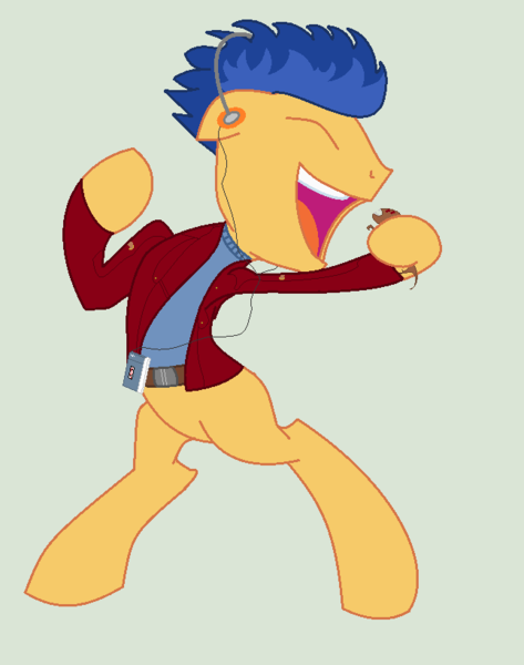 Size: 646x820 | Tagged: artist:brony-commentator, base used, crossover, derpibooru import, flash sentry, guardians of the galaxy, marvel, marvel comics, music player, safe, singing, solo, star-lord