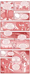 Size: 800x2021 | Tagged: artist:vavacung, bdsm, bondage, comic, comic:chaos future, derpibooru import, monochrome, nightmare rarity, oc, oc:little aj, offspring, parent:applejack, parents:canon x oc, parent:unnamed oc, safe, shibari, suspended, tied up