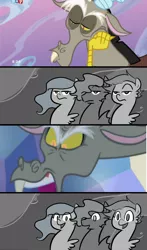 Size: 666x1131 | Tagged: derpibooru import, discord, edit, edited screencap, exploitable meme, meme, moonstuck, reaction guys, safe, screencap, sea pony, to where and back again