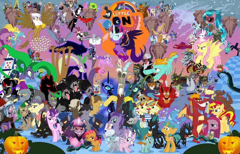 Size: 5999x3845 | Tagged: safe, artist:hooon, derpibooru import, idw, adagio dazzle, ahuizotl, angel bunny, antonio, applejack, aria blaze, arimaspi, babs seed, basil, big boy the cloud gremlin, bookworm (character), buck withers, buried treasure, cerberus (character), chimera sisters, cipactli, cirrus cloud, clump, decepticolt, diamond tiara, discord, doctor caballeron, dumbbell, f'wuffy, fido, filthy rich, flam, flim, fluttershy, gaea everfree, gilda, gladmane, gloriosa daisy, goldcap, high heel, ira, iron will, jet set, king longhorn, king sombra, larry, lightning dust, long face, lord tirek, lyra heartstrings, mane-iac, marine sandwich, mustachioed apple, nightmare moon, nightmare rarity, nosey news, olden pony, pharaoh phetlock, pinkie pie, prince blueblood, prince rutherford, princess luna, principal abacus cinch, professor flintheart, quarterback, queen chrysalis, queen trottingham, rabia, radiant hope, rainbow dash, rarity, rough diamond, rover, sci-twi, shadowmane, silver spoon, smooze, smudge (character), snails, snips, sonata dusk, spike, spoiled rich, spot, squizard, starlight glimmer, street rat, sunset shimmer, suri polomare, svengallop, tantabus, trixie, twilight sparkle, twilight sparkle (alicorn), upper crust, vinyl scratch, well-to-do, wind rider, zappityhoof, zesty gourmand, oc, oc:kydose, ponified, alicorn, bat pony, bee, bugbear, cerberus, changeling, chimera, cloud gremlins, cockatrice, cragadile, crocodile, diamond dog, dragon, fruit bat, gryphon, headless horse, hydra, manticore, parasprite, pegasus, pony, siren, snake, spider, tatzlwurm, timber wolf, umbrum, unicorn, ursa minor, windigo, equestria girls, friendship games, legend of everfree, ponies of dark water, rainbow rocks, season 1, season 2, season 3, season 4, season 5, season 6, spoiler:comic, spoiler:comic02, alicorn amulet, antagonist, applegekko, background pony, black vine, book, bookworm, chaos is magic, cloud, colt, derpy spider, discorded, donaldjack, duality, equestria girls ponified, equestria's monster girls, eyepatch, female, filly, flim flam brothers, flim flam miracle curative tonic, flutterbat, greed spike, hamster of pygolia, hat, headless, inspiration manifestation book, kaa, loki, magical geodes, male, mane six, mare, midnight sparkle, modular, multiple heads, pinkamena diane pie, quill (character), race swap, raridose, red eyes, shadowbolts, skeleton, sludge, spikezilla, stallion, the dazzlings, three heads, top hat, tyrant sparkle, vector, voldemort, wall of tags