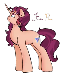 Size: 1053x1293 | Tagged: artist:howlingatthemoon654, derpibooru import, fusion, oc, oc:florica peach, pinkie pie, safe, saffron masala, solo