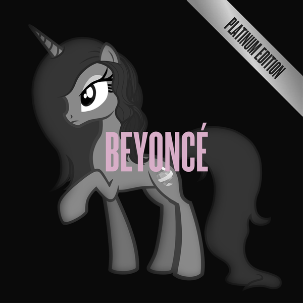 Size: 1280x1280 | Tagged: safe, artist:aldobronyjdc, derpibooru import, ponified, pony, unicorn, album cover, beyonce, music, parody, ponified album cover, ponified celebrity, solo