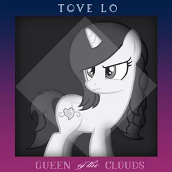 Size: 3000x3000 | Tagged: safe, artist:aldobronyjdc, derpibooru import, ponified, pony, unicorn, album, album cover, music, parody, ponified album cover, solo, tove lo