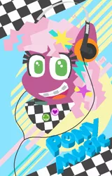 Size: 524x818 | Tagged: 80s, 80s cheerilee, artist:threetwotwo32232, cheerilee, derpibooru import, headphones, safe, solo, walkman