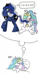 Size: 850x1700 | Tagged: artist:ehfkdl569, derpibooru import, dream, korean, princess celestia, princess luna, safe, sniffing