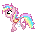Size: 53x48 | Tagged: safe, artist:hawthornss, derpibooru import, oc, oc:paper stars, unofficial characters only, bat pony, pony, amputee, animated, bandage, cute, cute little fangs, desktop ponies, fangs, gif, pixel art, simple background, solo, transparent background, trotting
