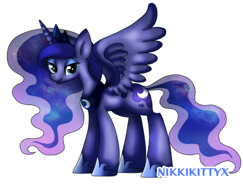 Size: 899x683 | Tagged: artist:starshame, derpibooru import, princess luna, safe, solo