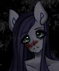 Size: 1069x1280 | Tagged: anthro, artist:starshame, blood, derpibooru import, oc, oc:minkie pie, semi-grimdark, solo, unofficial characters only