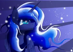 Size: 5787x4092 | Tagged: safe, artist:simonk0, derpibooru import, princess luna, absurd resolution, crepuscular rays, solo, stars