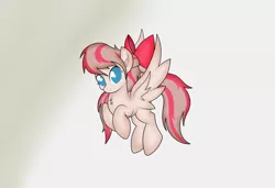 Size: 3500x2400 | Tagged: safe, artist:ideltavelocity, derpibooru import, angel wings, pegasus, pony, top bolt, bow, chest fluff, flying, hair bow, looking at you, no pupils, simple background, smiling, solo, white background