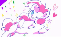 Size: 512x308 | Tagged: source needed, useless source url, safe, artist:naginiko, derpibooru import, pinkie pie, pony, cute, diapinkes, heart, heart eyes, one eye closed, solo, stars, wingding eyes, wink