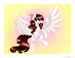 Size: 900x700 | Tagged: safe, artist:fanaticpanda, derpibooru import, oc, oc:jennabun, unofficial characters only, pegasus, pony, bow, hair bow, solo