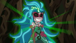 Size: 800x450 | Tagged: safe, derpibooru import, screencap, gaea everfree, gloriosa daisy, equestria girls, legend of everfree, angry, animated, berserk button, context is for the weak, gif, glorio-spa daisy, gloriosa doesn't like spas, grin, magical geodes, meme, smiling, solo, spa, subtitles, text, triggered