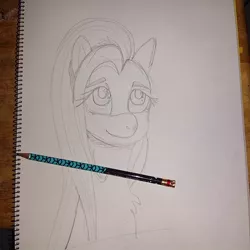 Size: 640x640 | Tagged: artist:beatsubi, derpibooru import, drawing, eye, eyes, fluttershy, monochrome, pencil drawing, safe, scratches, scratching, solo, traditional art