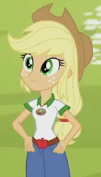 Size: 182x318 | Tagged: safe, derpibooru import, screencap, applejack, equestria girls, legend of everfree, outfit catalog, solo