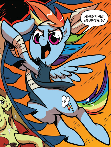 Size: 903x1194 | Tagged: derpibooru import, idw, outfit catalog, pirate, pirate dash, rainbow dash, safe, spoiler:comic, spoiler:comic13