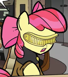 Size: 543x623 | Tagged: apple bloom, derpibooru import, friends forever, geordi laforge, idw, outfit catalog, safe, solo, spoiler:comic, star trek, star trek: the next generation