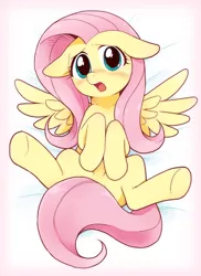 Size: 752x1031 | Tagged: safe, artist:azuharu, derpibooru import, edit, fluttershy, pony, adorasexy, blushing, body pillow, body pillow design, covering, cute, female, floppy ears, looking at you, on back, sexy, shyabetes, simple background, solo, spread legs, spreading, tail covering, underhoof, white background