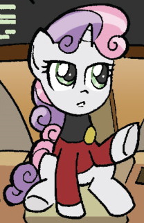 Size: 208x322 | Tagged: derpibooru import, friends forever, idw, outfit catalog, safe, solo, spoiler:comic, spoiler:comicff2, star trek, star trek: the next generation, sweetie belle