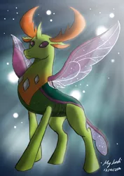 Size: 2480x3508 | Tagged: artist:milynh83, changedling, changeling, derpibooru import, king thorax, safe, solo, thorax, to where and back again