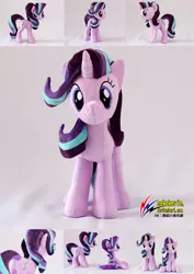 Size: 3508x4961 | Tagged: safe, artist:nekokevin, derpibooru import, starlight glimmer, pony, unicorn, series:nekokevin's glimmy, duality, female, irl, looking at you, mare, photo, plushie, self ponidox, sitting, smiling, solo