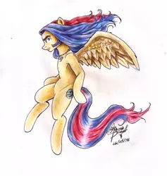 Size: 2375x2509 | Tagged: safe, artist:mannybcadavera, derpibooru import, oc, oc:sigvard, unofficial characters only, pegasus, pony, solo, traditional art