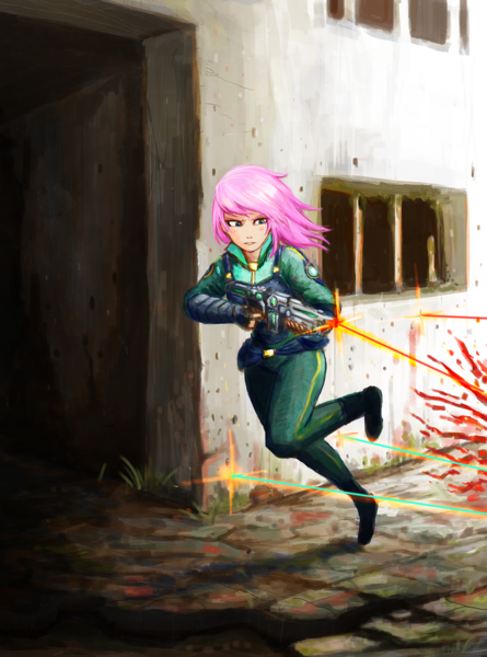 Size: 1476x1989 | Tagged: artist:dzetawmdunion, derpibooru import, gun, human, safe, solo, weapon