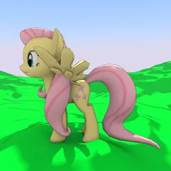 Size: 3000x3000 | Tagged: 3d, artist:lavik1988, derpibooru import, fluttershy, safe, solo